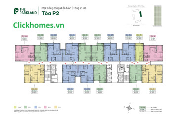 Ảnh chỉ căn ban công tòa P2 The Parkland tại Imperia Ocean City giúp khách hàng lựa chọn căn hộ phù hợp